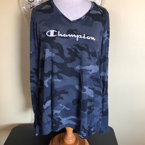 Urban Camo Champion LS T-shirt Sz. XL